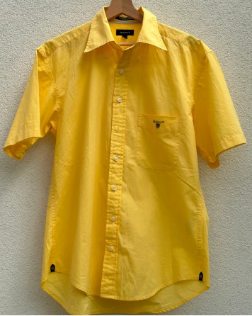 Košile pánská Gant žlutá s krátkým rukávem